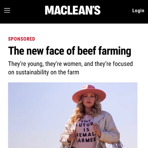 Maclean’s Magazine – “The New Face of Beef Farming”